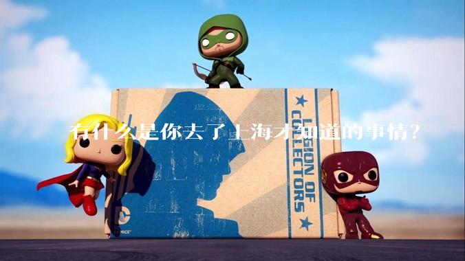 有什么是你去了上海才知道的事情？