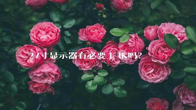 27寸显示器有必要上4K吗？